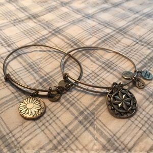 Alex and ani silver finish bracelet bundle.